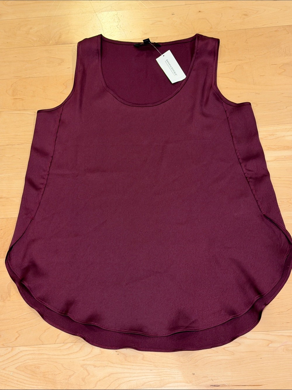 Banana Republic Burgundy Sleeveless Scoop Neck Blouse